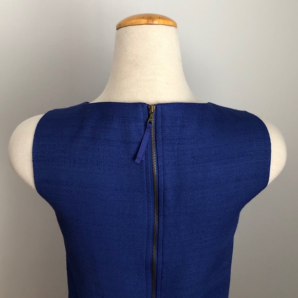 Like-New LOFT Blue Ruffle-Hem Sleeveless Dress - Picture 9 of 11